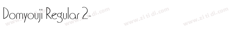 Domyouji Regular 2字体转换